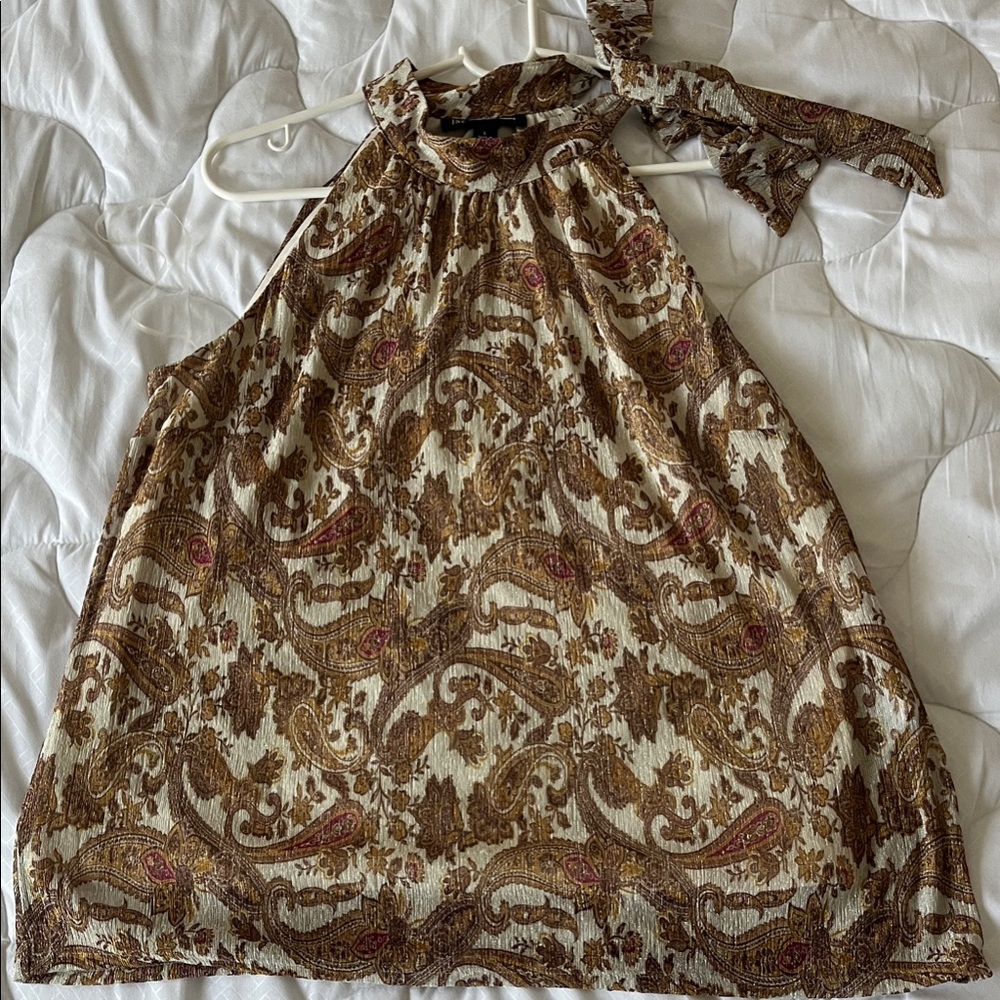 Paisley Print Halter Top